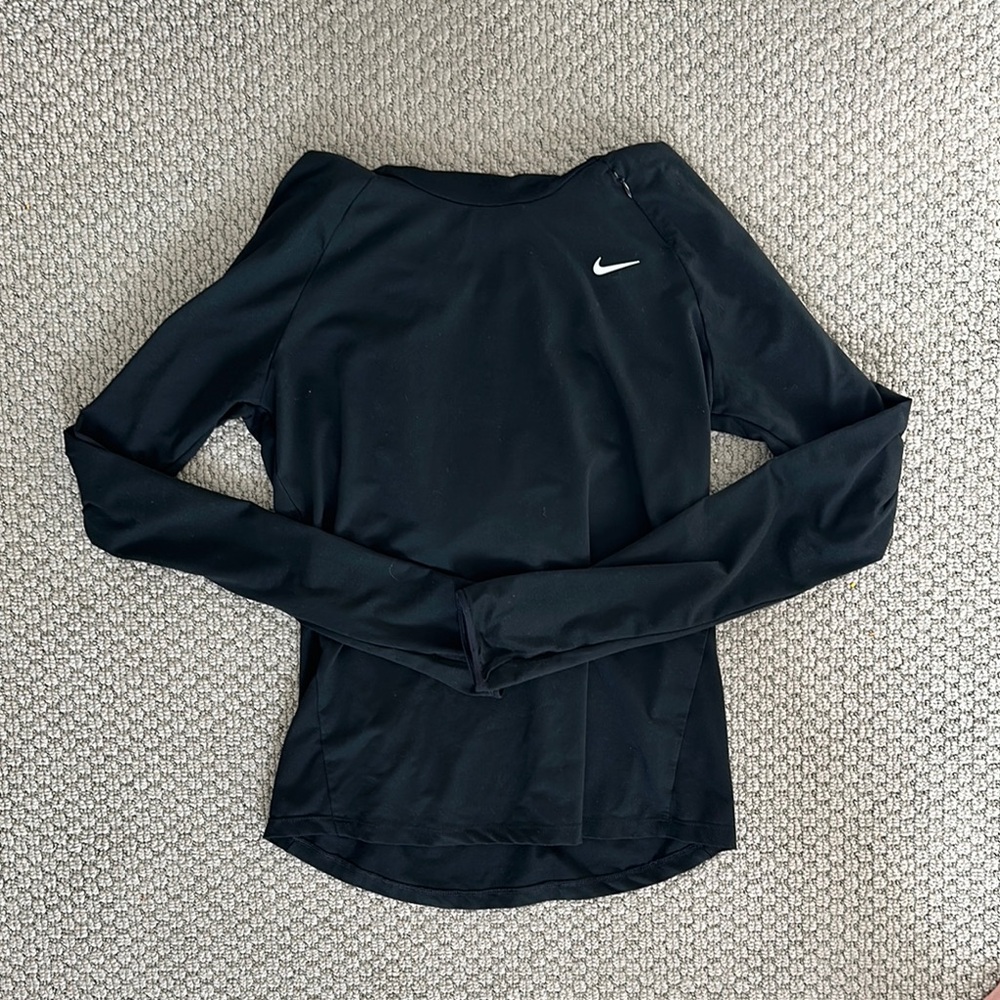 Nike Black Fitted Long Sleeve Tee